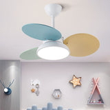 Tyalez Macaron Colorful Round Ceiling Fan With LED Light