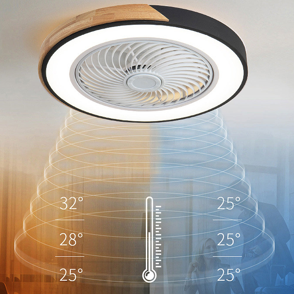 Tyalez Modern Wood Ceiling Fans With LED Lights