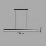 Tyalez Minimalist One-line Long LED Dining Room Pendant Lights