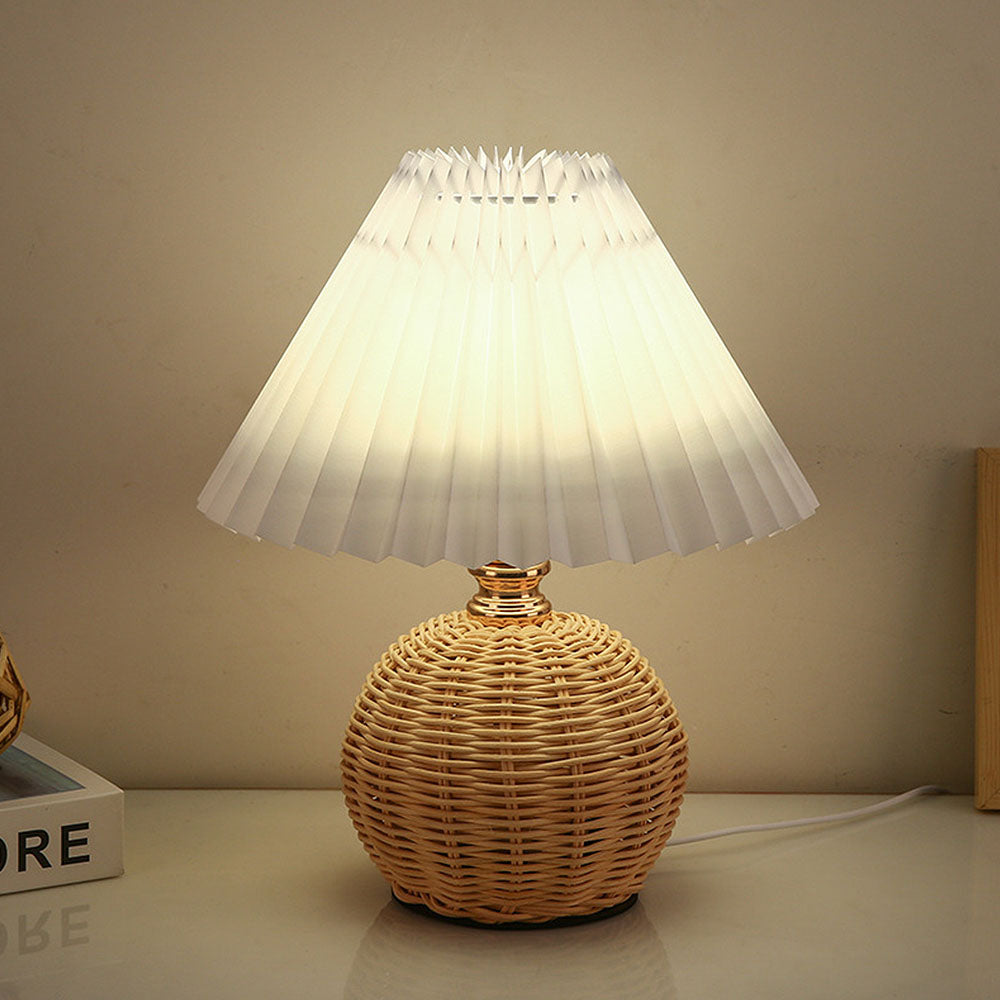 Tyalez Modern Simple Bamboo Weaving Table Lamps