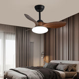 Natural Wood Stylish Ceiling Fan With LED Light