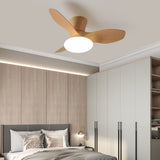 Natural Wood Stylish Ceiling Fan With LED Light