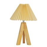 Tyalez Retro Wood Simple LED Bedroom Table Lamps