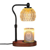 Tyalez Contemporary Glass Gold Bedroom Warming Candle Lamp
