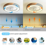 Tyalez Modern Wood Ceiling Fans With LED Lights