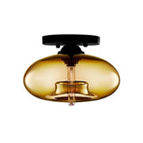 Industrial-Style Globe Glass Ceiling Lamp for Corridor & Entryway