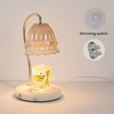 Tyalez Creative Glass Flower Shape Mini Warming Candle Lamp