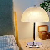 Tyalez Modern Simple Glass White Bedroom Table Light