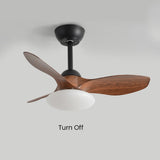 Natural Wood Stylish Ceiling Fan With LED Light
