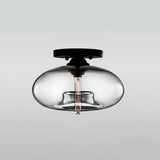 Industrial-Style Globe Glass Ceiling Lamp for Corridor & Entryway
