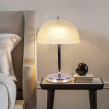 Tyalez Modern Simple Glass White Bedroom Table Light