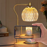 Tyalez Contemporary Glass Gold Bedroom Warming Candle Lamp