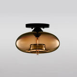 Industrial-Style Globe Glass Ceiling Lamp for Corridor & Entryway