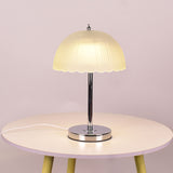 Tyalez Modern Simple Glass White Bedroom Table Light