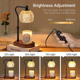 Tyalez Contemporary Glass Gold Bedroom Warming Candle Lamp