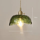 Irregular Brass Glass Pendant Light – Bedroom Hanging Lamp