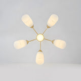 Tyalez Nordic Decor Frosted Glass LED Bedroom Ceiling Light