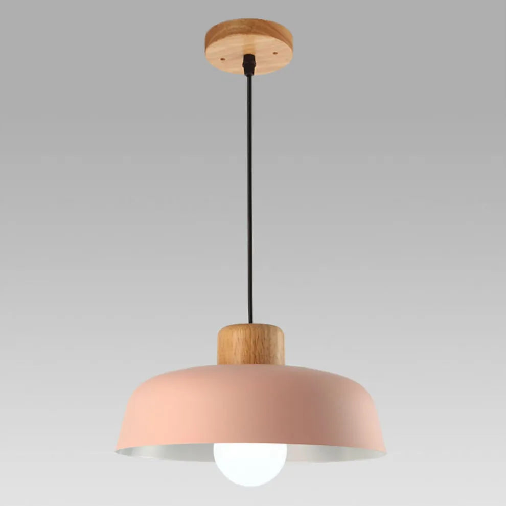 Scandinavian Color Pop Round Aluminum Pendant Lamp