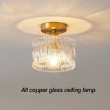 Tyalez Vintage Crystal Clear Glass Ceiling Light Hallway