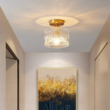 Tyalez Vintage Crystal Clear Glass Ceiling Light Hallway