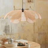 Tyalez Rattan Petal Rustic Lamp Shade Pendant Light