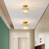 Tyalez Vintage Crystal Clear Glass Ceiling Light Hallway