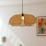Tyalez Rattan Petal Rustic Lamp Shade Pendant Light