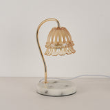 Tyalez Creative Glass Flower Shape Mini Warming Candle Lamp