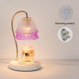 Tyalez Creative Glass Flower Shape Mini Warming Candle Lamp
