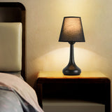 Tyalez Modern Simple Fabric White Mini Table Lamp