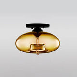 Industrial-Style Globe Glass Ceiling Lamp for Corridor & Entryway