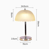 Tyalez Modern Simple Glass White Bedroom Table Light