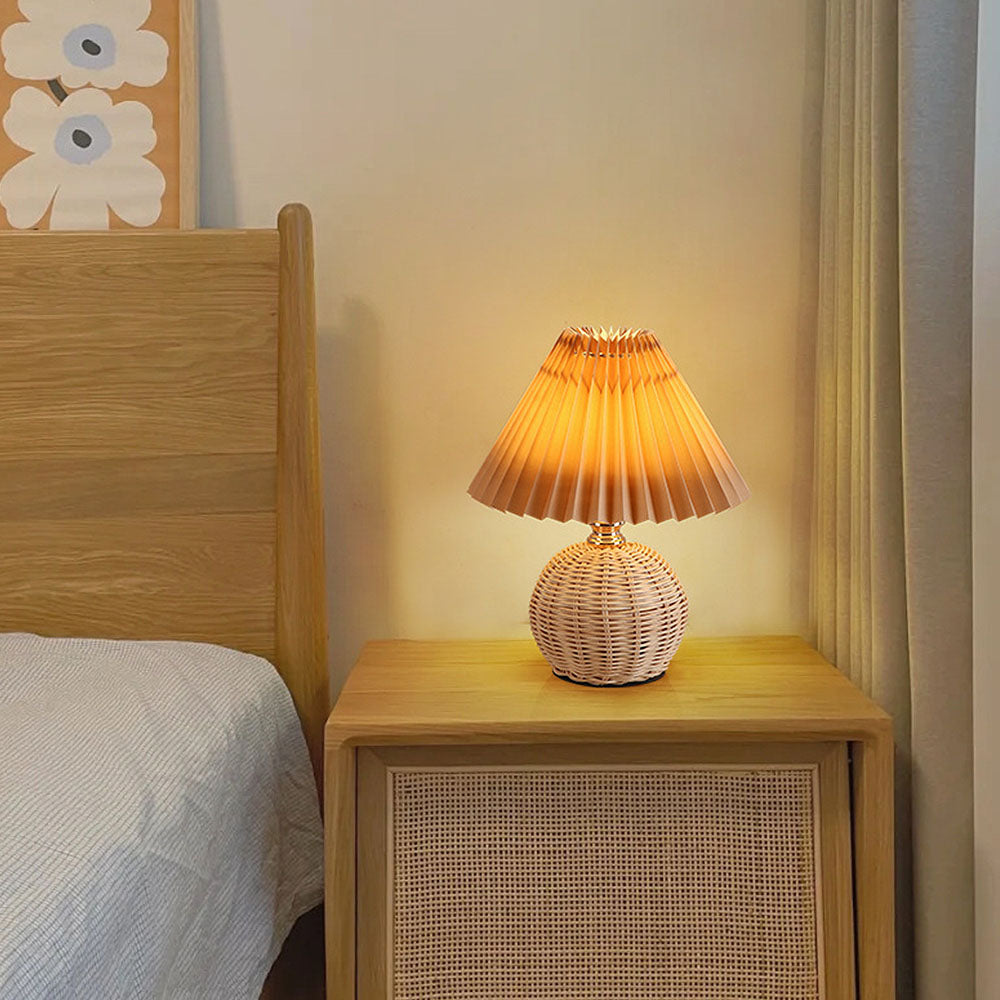 Tyalez Modern Simple Bamboo Weaving Table Lamps