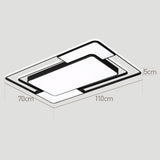 Tyalez Modern Simple Square Shape LED Flush Mount Ceiling Light