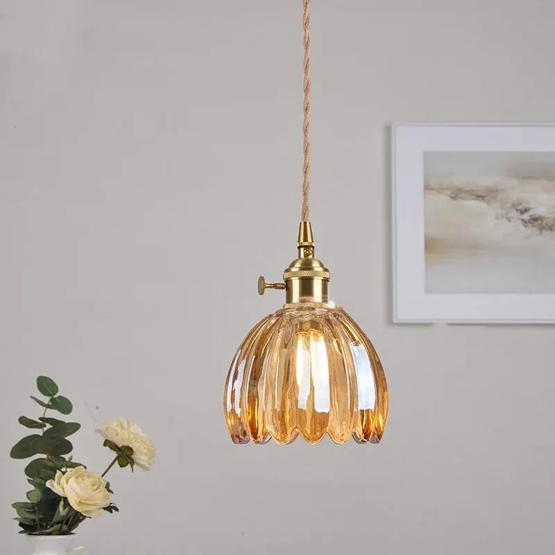 Vintage Floral Pendant Light