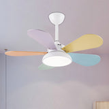 Tyalez Macaron Colorful Round Ceiling Fan With LED Light