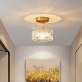 Tyalez Vintage Crystal Clear Glass Ceiling Light Hallway