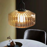Tyalez Mid Century Striped Glass Pendant Light