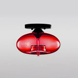 Industrial-Style Globe Glass Ceiling Lamp for Corridor & Entryway