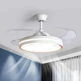 Tyalez White Metal Remote Control Ceiling Fan With Light