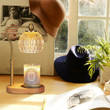 Tyalez Contemporary Glass Gold Bedroom Warming Candle Lamp