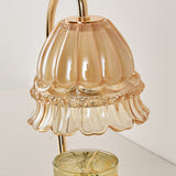 Tyalez Creative Glass Flower Shape Mini Warming Candle Lamp