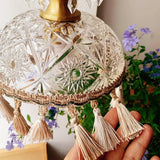 Elegant Tassel Dome Glass Pendant Light – Vintage-Inspired Ceiling Lamp