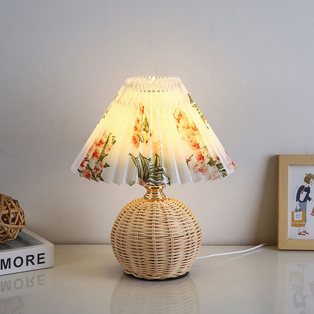 Tyalez Modern Simple Bamboo Weaving Table Lamps