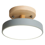 Tyalez Round  Semi Flush Wooden Ceiling Light
