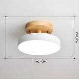 Tyalez Round  Semi Flush Wooden Ceiling Light