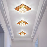 Tyalez Contemporary Squared Shape Crystal LED Ceiling Light For Hallway