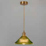 Green vintage chandelier in dining room and bedroom