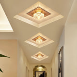 Tyalez Contemporary Squared Shape Crystal LED Ceiling Light For Hallway