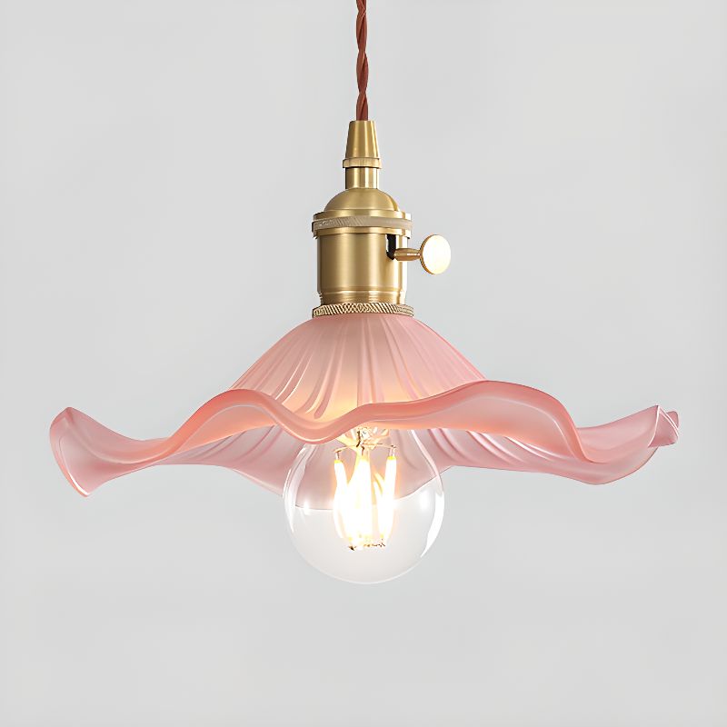 Floral Glassy Pendant Light
